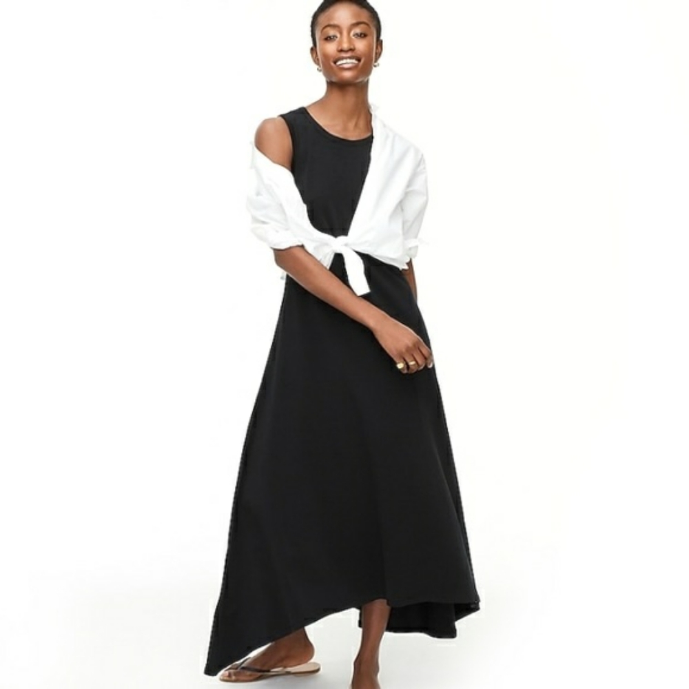 J. Crew High Low Maxi Dress in Black
